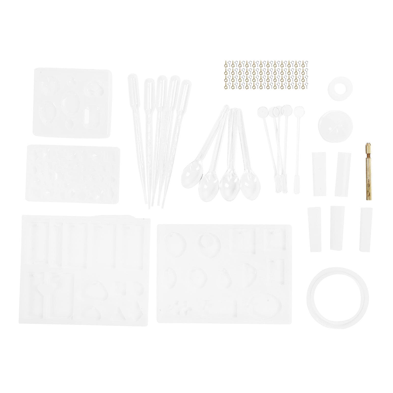Crystal Epoxy Mold Claw Nails Silicone Mould Set Casting DIY Dice Mold Craft Tool
