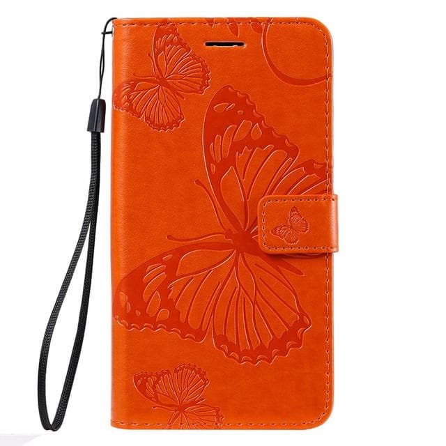 Wallet Flip Butterfly Leather Case For Samsung Galaxy A71 A72 A73 A51 A52s A53 A33 A32 A22 A23 A12 A13 A14 5g Card Phone Cover For A52S orange
