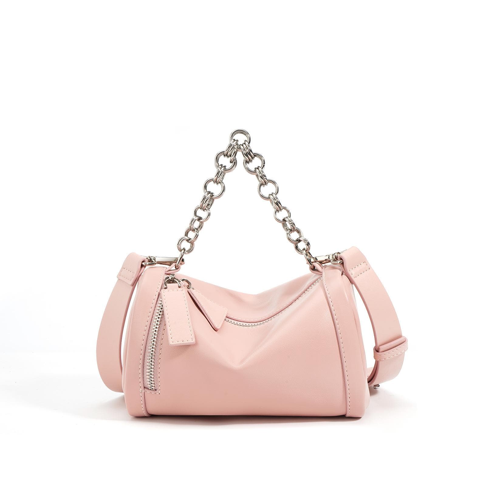 Summer Fashion Niche Retro Texture Soft Cotton Chain Handbag One-Shoulder Crossbody Boston Bag Women