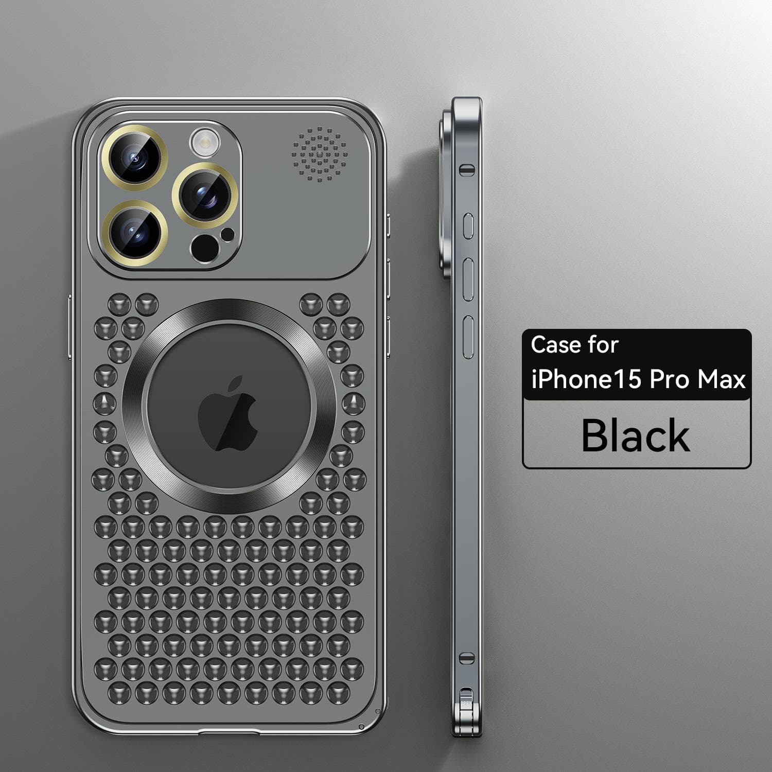 Metal Heat Dissipation Magsafe Magnetic Phone Case For iPhone 15 13 12 14 Pro Max 14Plus Lens Film Aromatherapy Removable Cover For iPhone 12