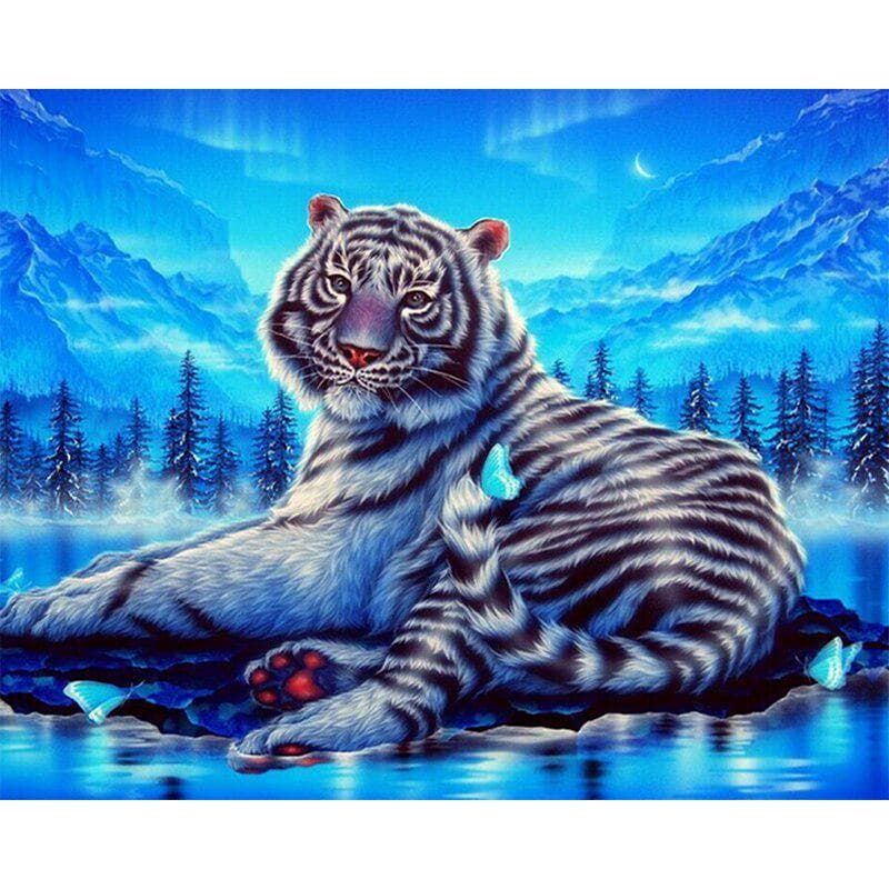 Diamond Painting Cartoon Animal Tiger Rhinestone Mosaic Pattern Diamond Embroidery 20X30CM