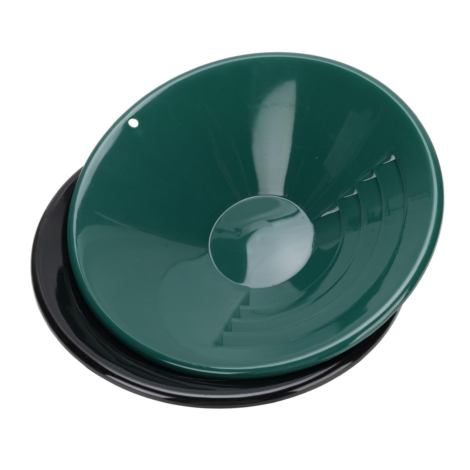 2Pcs 26.5cm Gold Pan ABS 90 degrees Thread Gold Washing Pan Set for Beginners Black Green