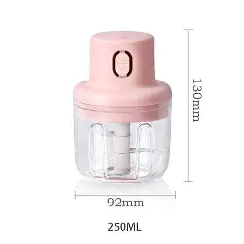 USB Wireless Electric Kitchen Blender Mixer Garlic Masher Meat Grinder Mini Vegetable Chili Meat Grinder Kitchen Tools Processor pink