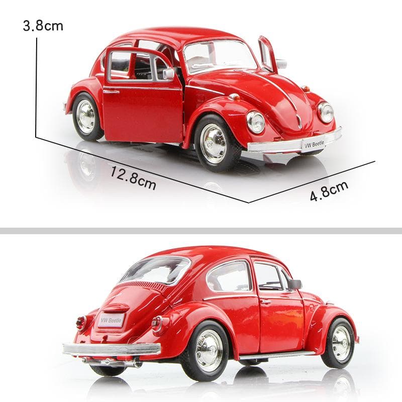 Volkswagen Beetle 1967 Retro Classic Car Simulation Diecast & Toy Vehicle Pull Back & Doors Open RMZ city 1:36 Alloy Model Gifts For Children