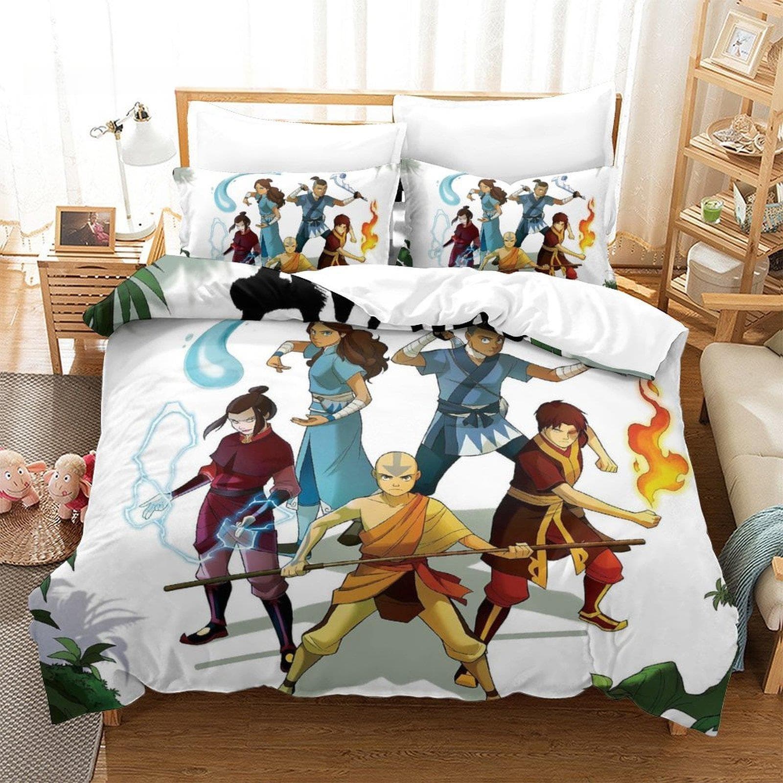 New Avatar: The Last Airbender Bedding Set Single Twin Full Queen King Size Bed Set Adult Bedroom Duvet cover Sets Home Textile EU Twin 135x200cm