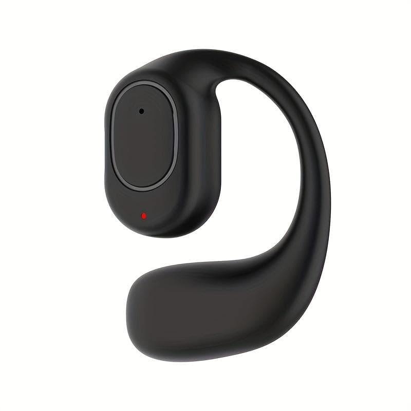 Wireless Bluetooth 5.4 Earphone Ear Clip Headset HiFi Stereo Sports Earbud Waterproof Single Ear-Hook Business Headphone black