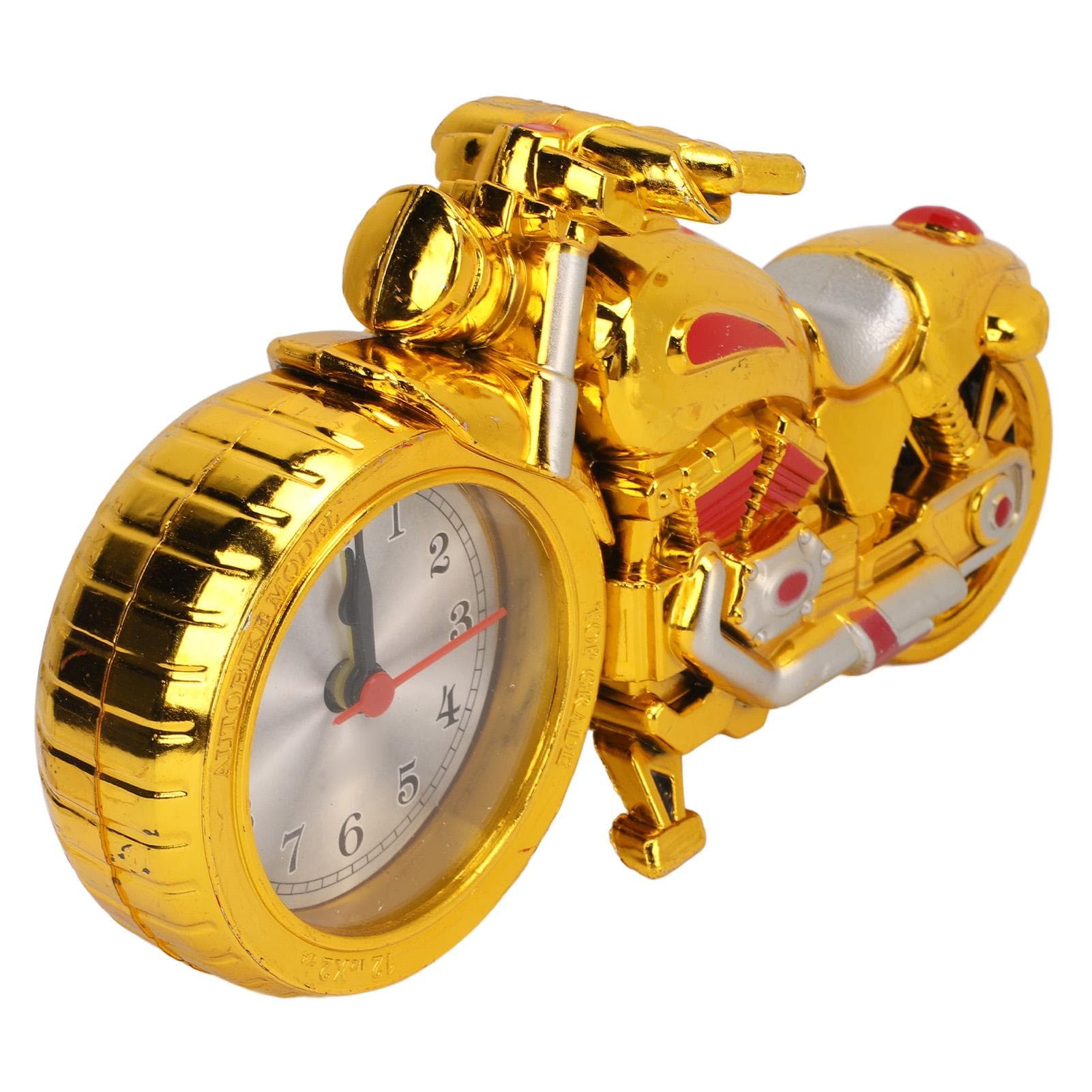 Motorcycle Alarm Clock Table Vintage Desk Time Clock Metal Motorcycle Art Desktop Decoration for