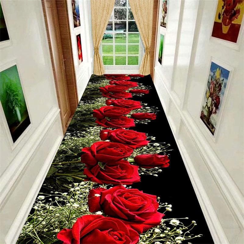 Golden Diamond Velvet Carpet Corridor Aisle Dirty Resistant Blanket Waterproof and Anti-slip Rugs for Living Room 80x300cm