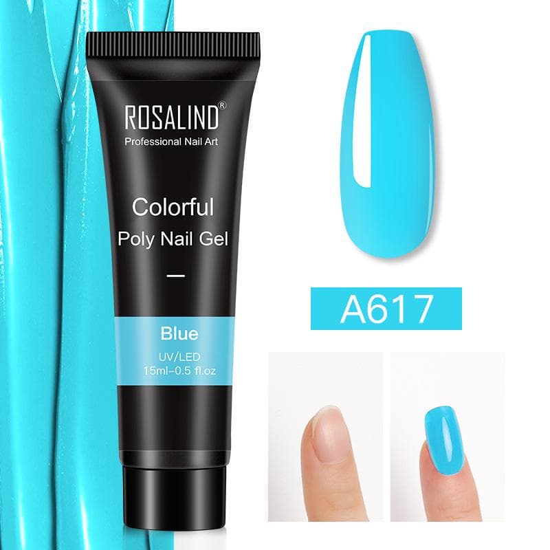 ROSALIND 15ml Poly Nail Gel Quick Builder Extension UV Gel soak off UV LED Lamp