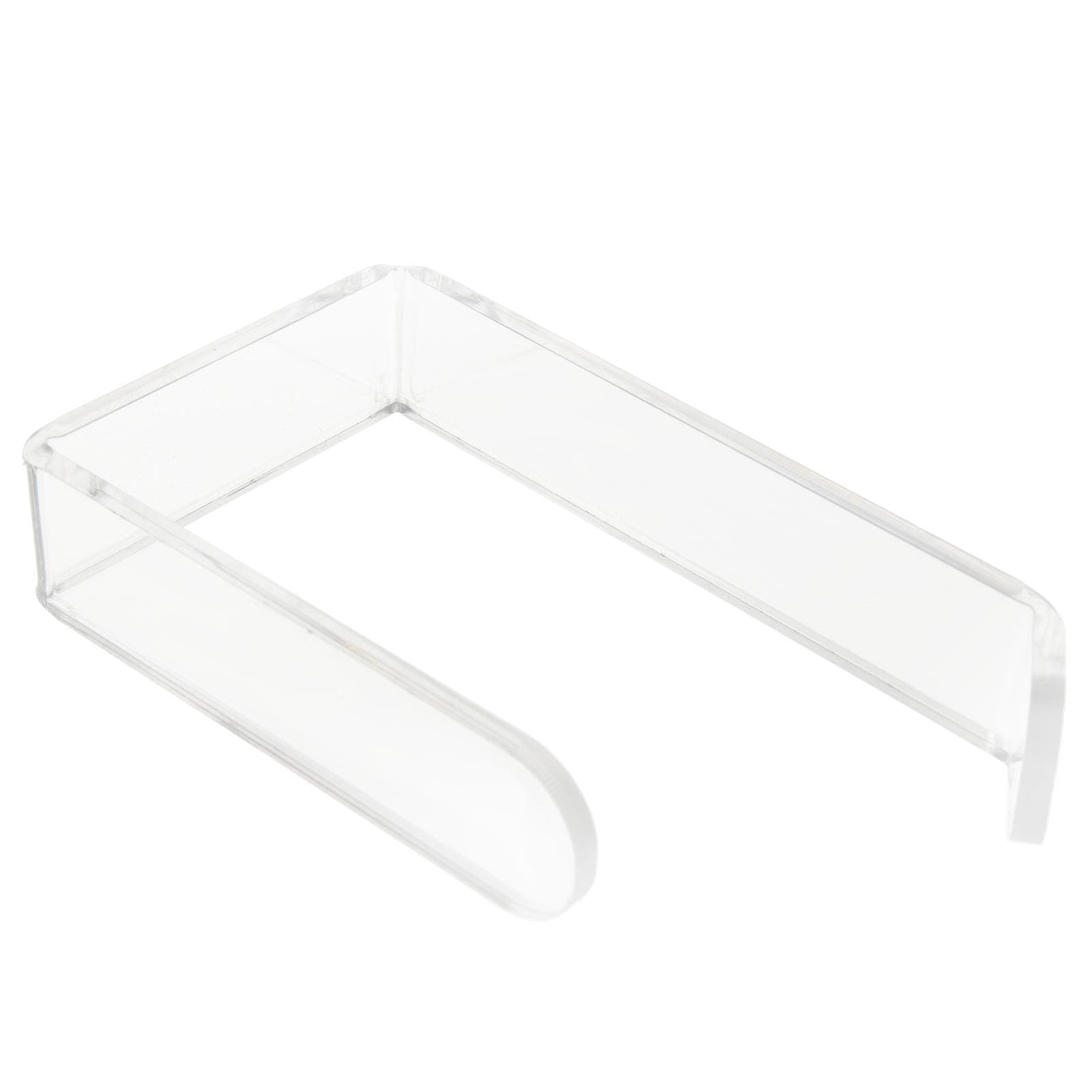 Toilet Paper Holder No Drilling Acrylic Transparent Wall Mount Toilet Paper Roll Holder for