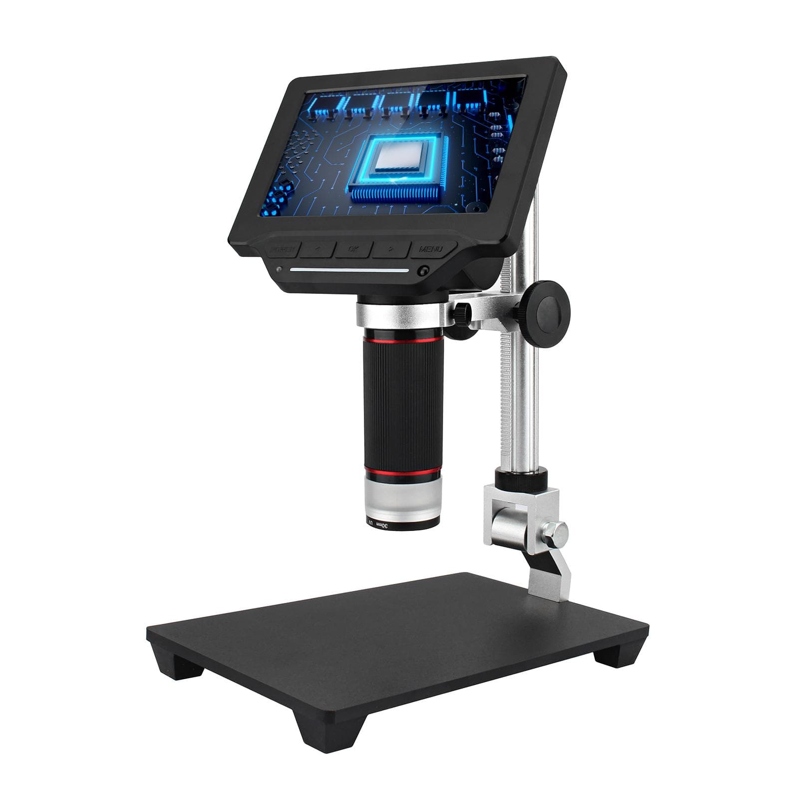 5-inch LCD Screen Video Microscope with 32GB TF Card 1000X Microscope and Telescope 1080P with IR Type 2 black