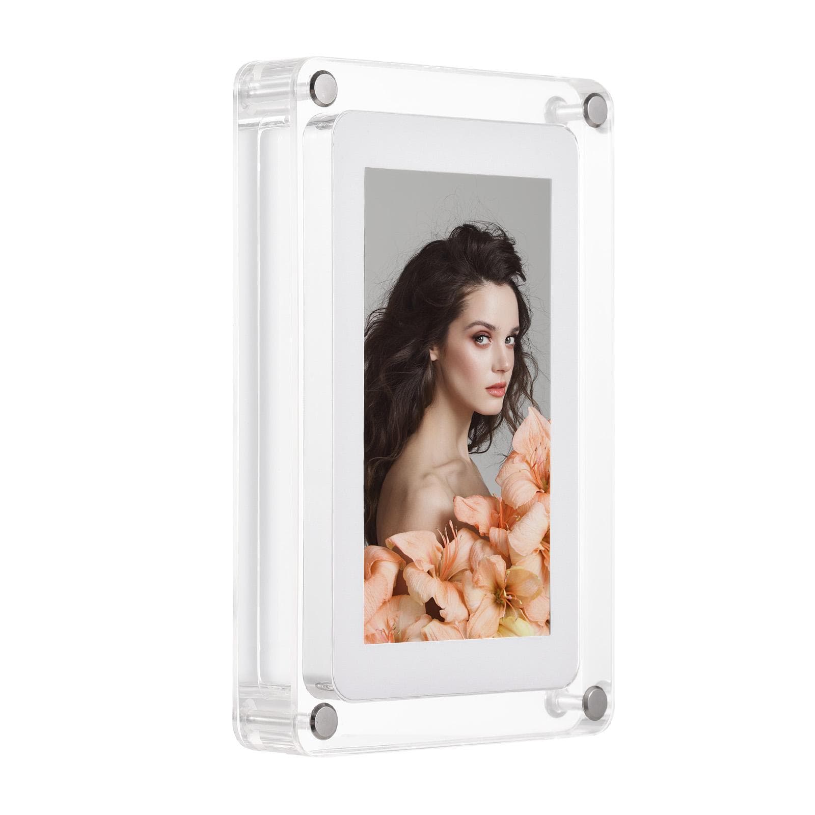 5 Inch Acrylic Digital Photo Frame Digital Picture Frame Photo/ Music/ Video Player Auto Rotation UK Plug
