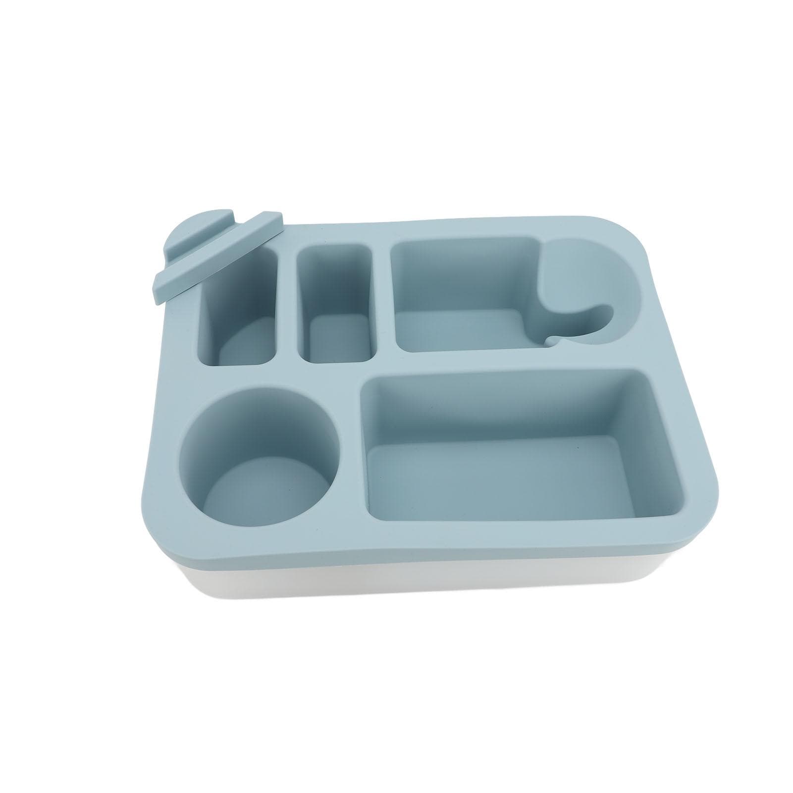 Couch Cup Holder Tray with Rotatable Phone Holder Anti Spill Couch Drink Holder for Snacks Beverage Blue