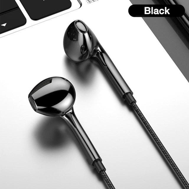 3.5mm Wired Headphones With Bass Earbuds Stereo Earphone Music Sport Gaming Headset With mic For Xiaomi IPhone 5s Earphones black