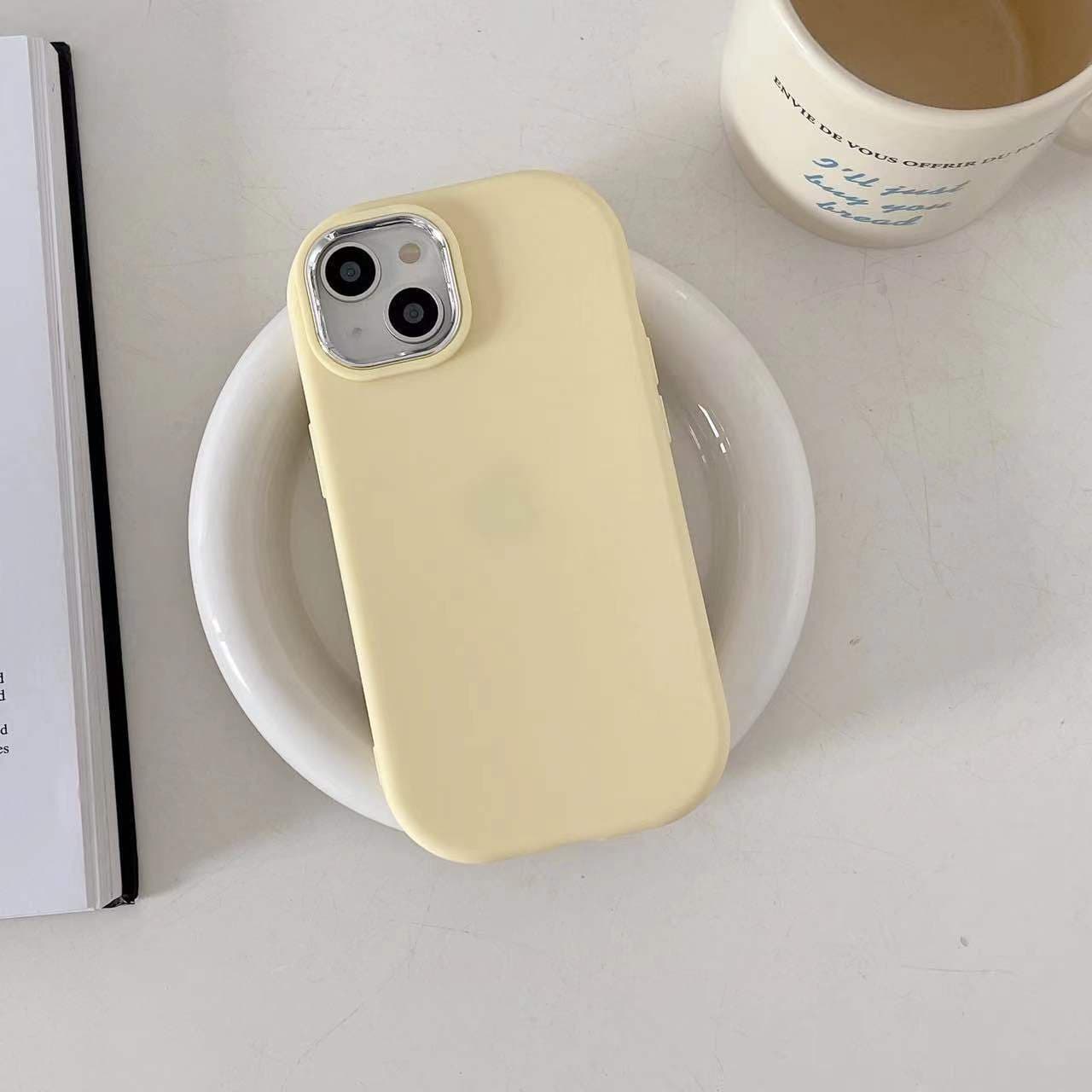 Solid Color Fat Dundo Is Suitable for IPhone15 Simple 16promax Mobile Phone Case 14/13pro Anti-fall 12 Electroplating iphone7p/8p