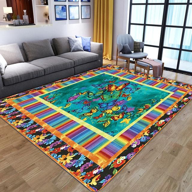 Gorgeous Mandala Floral 3d Print Carpets For Living Room Bedroom Decor Carpet Soft Flannel Home Bedside Floor Mat Play Area Rugs 180x300cm