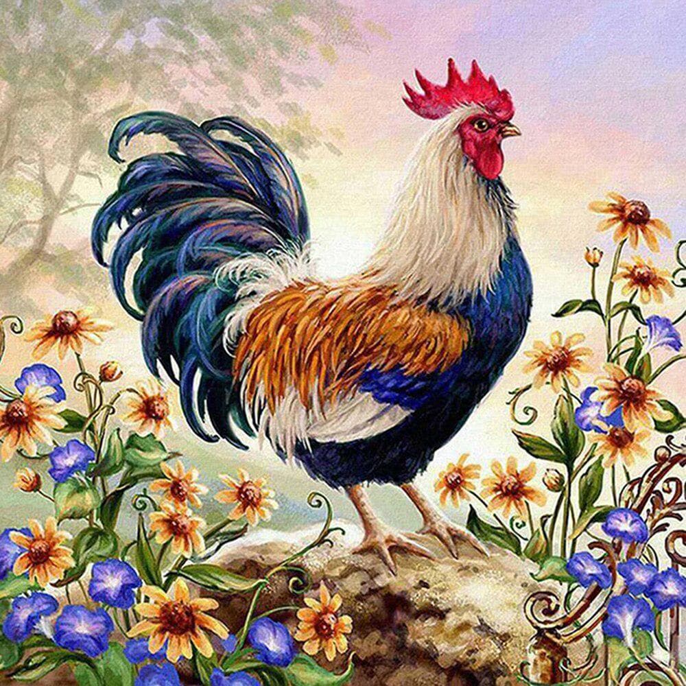 DIY 5D Full Diamond Painting Cross Stitch cock Mosaic Diamond Embroidery 40X50CM