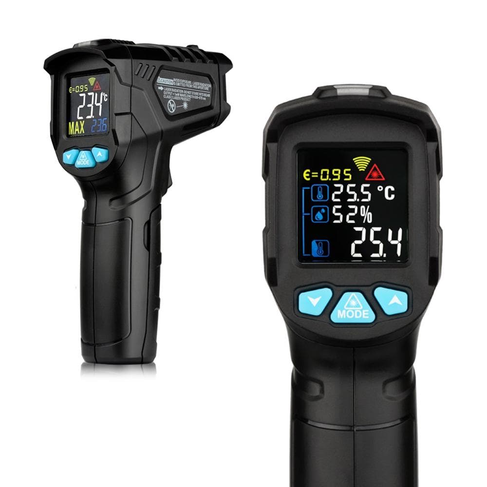 Industrial Digital Infrared Thermometer Handheld Infrared LCD Temperature Meter Gauge IR01C black