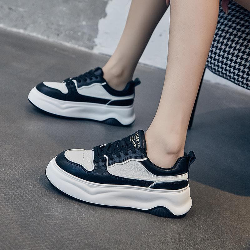 Small White Shoes Women's Spring New Thick-soled Heightened Casual Sports All-match Sneakers 40