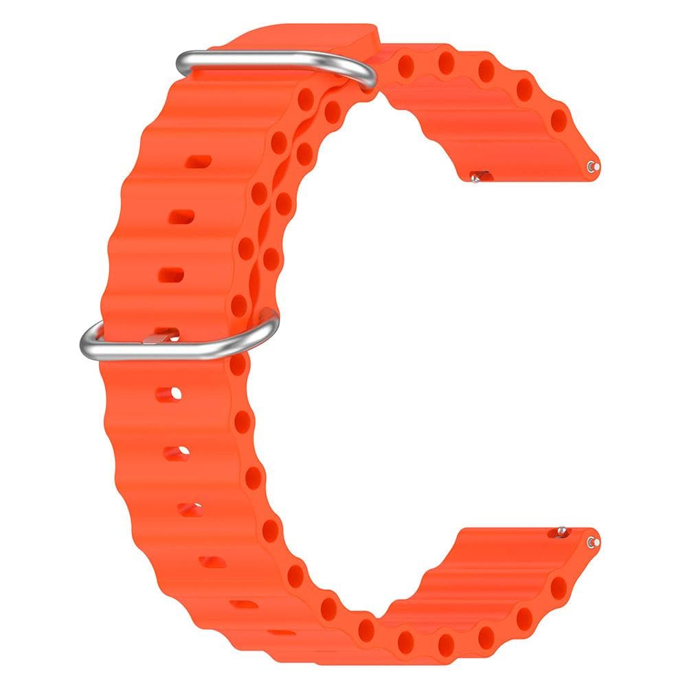 20mm 22mm Ocean Starp For Samsung Galaxy Watch 3 Active 2 Gear S3 Silicone Band for Huawei Watch GT 3/2 42mm 46mm 20mm Universal orange