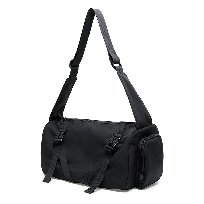 Single-shoulder Crossbody Bag, Male Student's Casual Large-capacity Travel Bag, Sports Postman's Bag He is a size 12. black