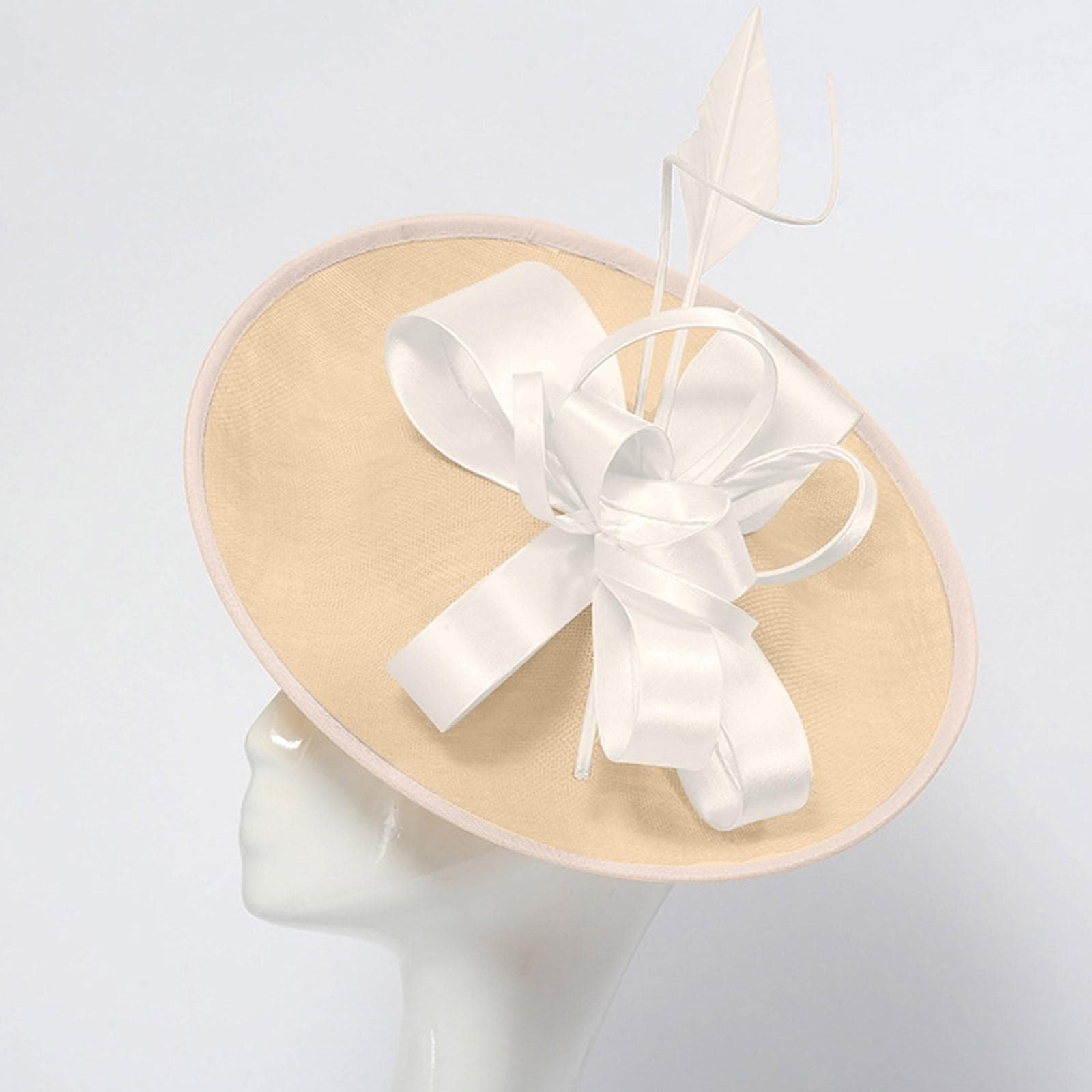 Women Fascinator Hats Tea Party Hat Vintage Hat Headband For Cocktail Head Band Large Solid Color Fashion Exquisite Headwear One Size