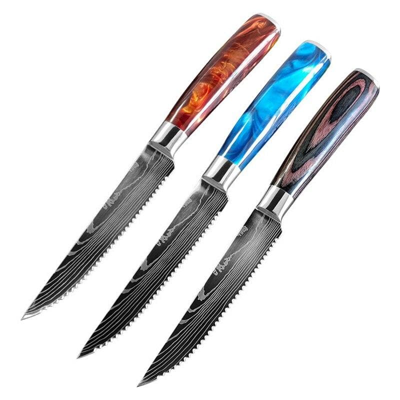 Steak Knife Kitchen Knives Set Stainless Steel Beef Knives Dinner Knife Bread Cutter 4