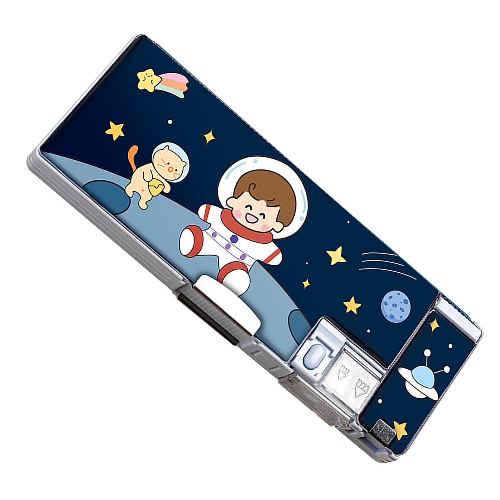 Pencil Bag Cute Cartoon Style Double Sided Inbuilt Sharpener Portable Large Capacity Large Pencil
