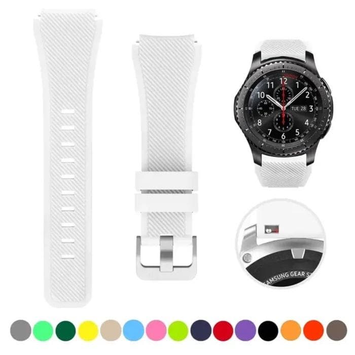 20mm 22mm Band For Samsung Galaxy Watch 3 4 5 6 46mm 42mm Gear S3/ Sport Active 2 Silicone Bracelet For Huawei GT 4 3 2/2e Strap 22mm white