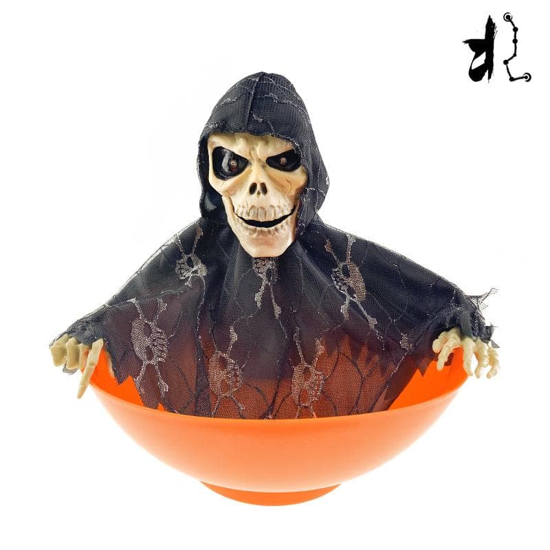 Halloween electric decoration props skeleton ghost big bowl ghost haunted house bar KTV secret room black