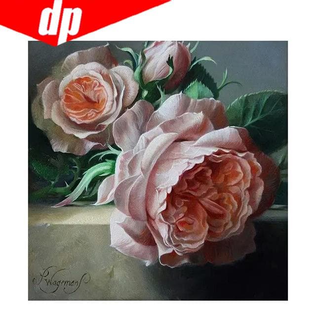Flower Diamond Embroidery 5D DIY Diamond Painting Cross Stitch Picture Full Round Diamond 30x30