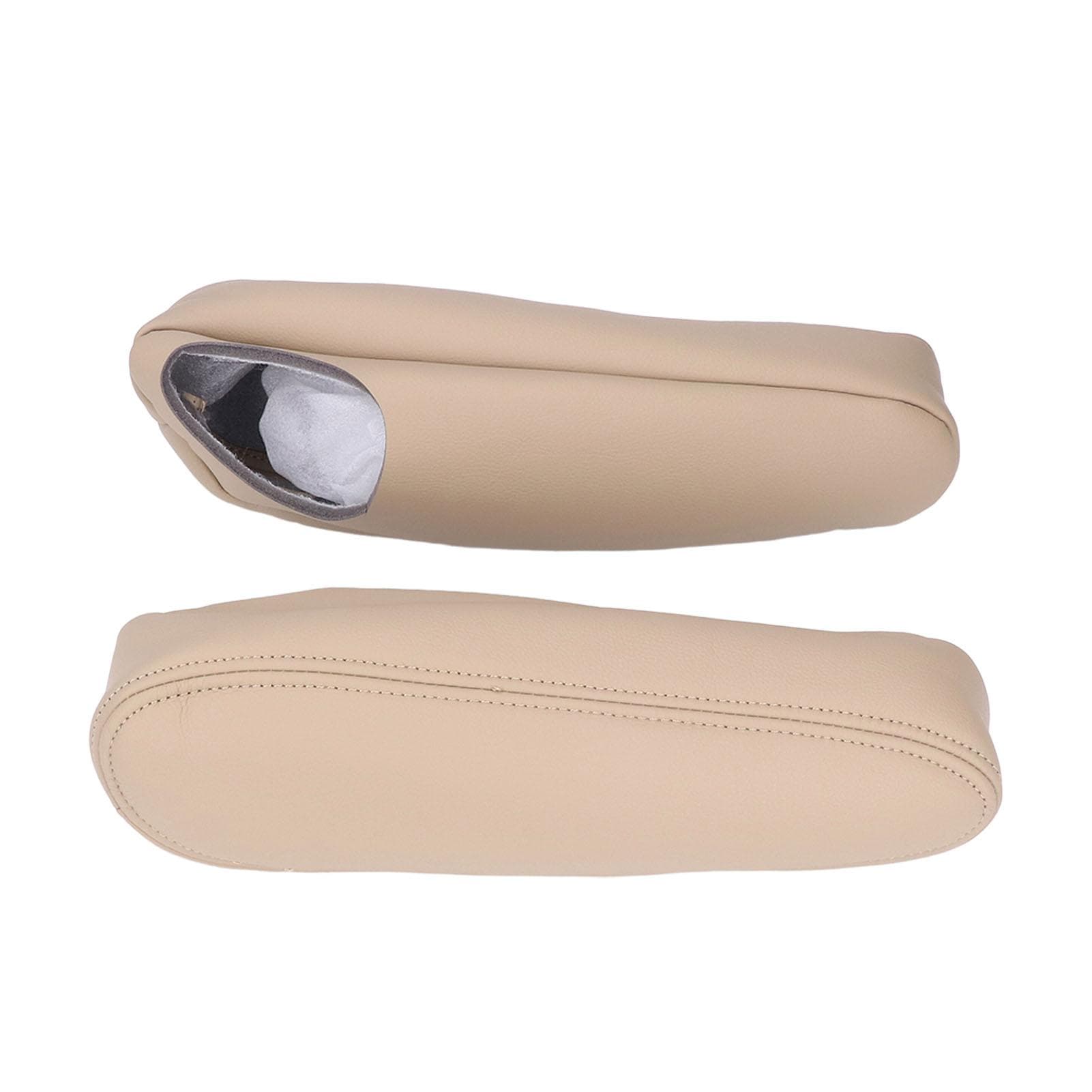 Car Front Seat Armrest Cover Artificial Leather Replacement for Chevrolet Tahoe Suburban 1500 beige