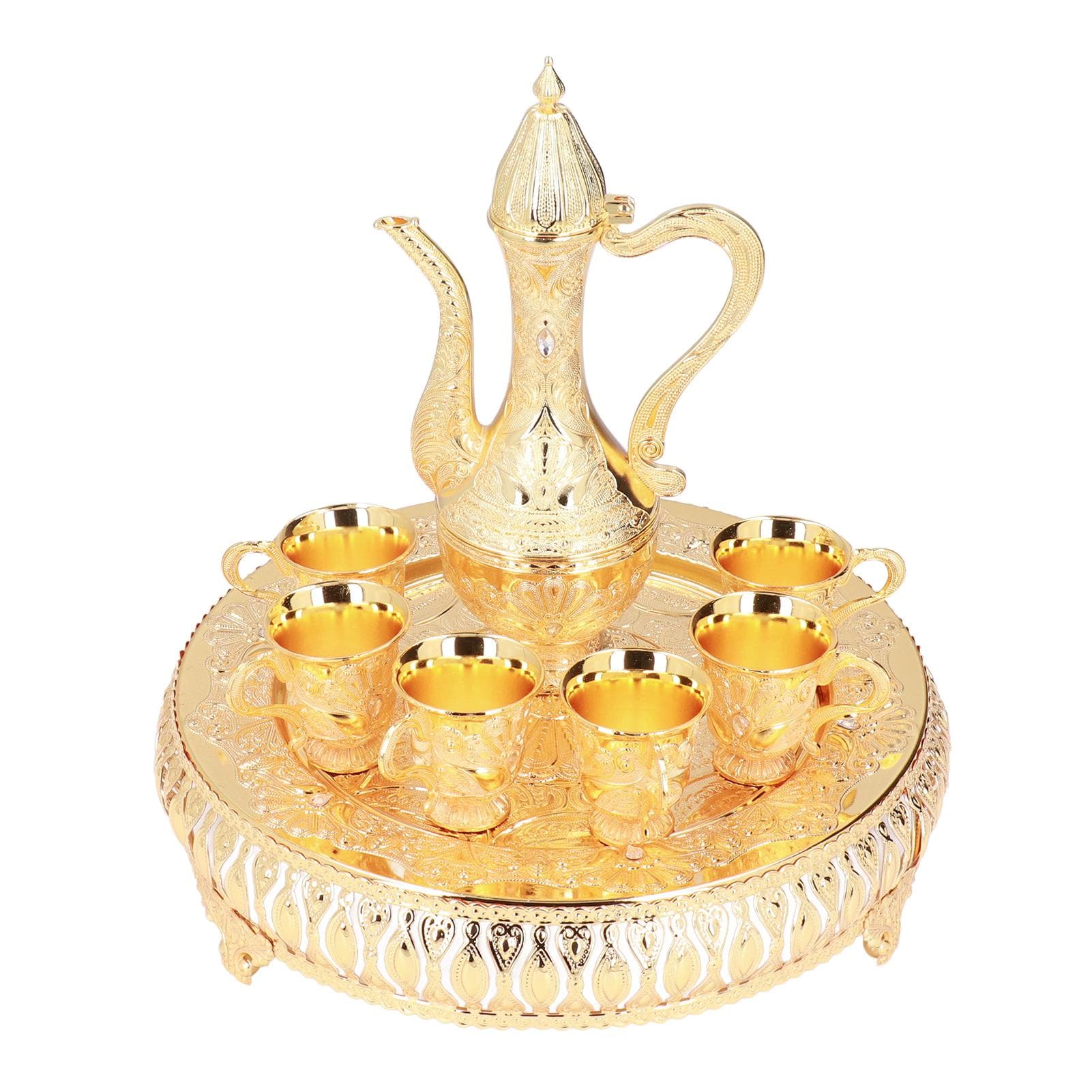 Wine Glasses Golden European Style Wine Set Metal Small Wine Glass Wine Jug Wine Dispenser L