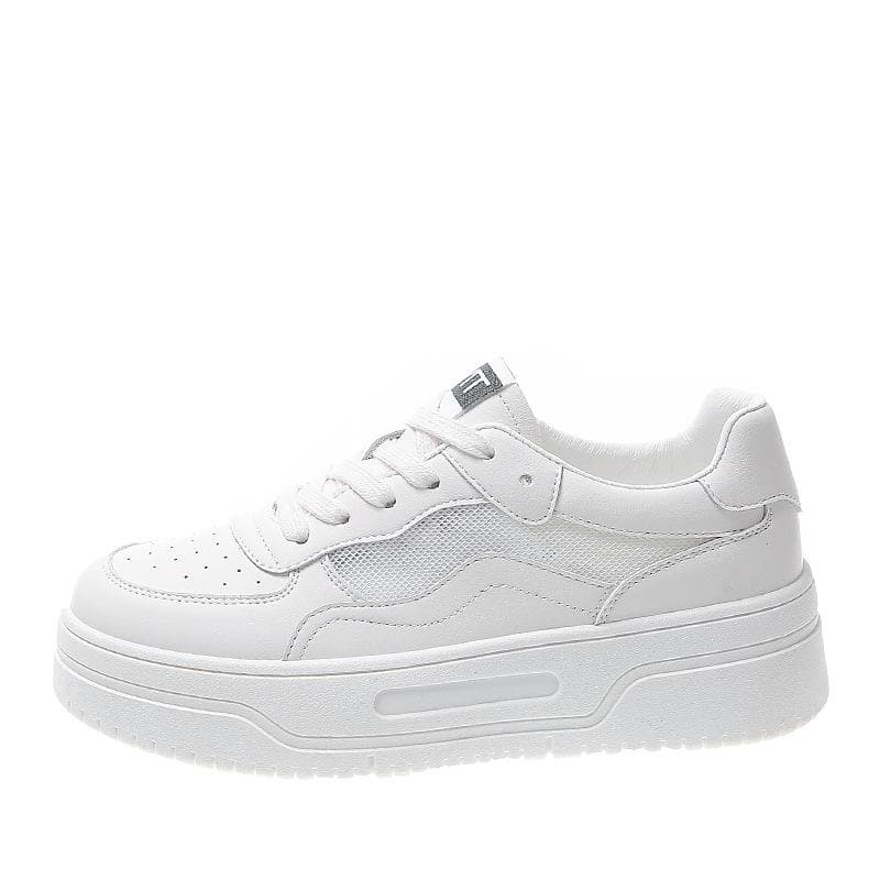 Small White Shoes Women's Spring Ins New Simple Casual Fashion Thick-soled All-match Transparent Sneakers 40