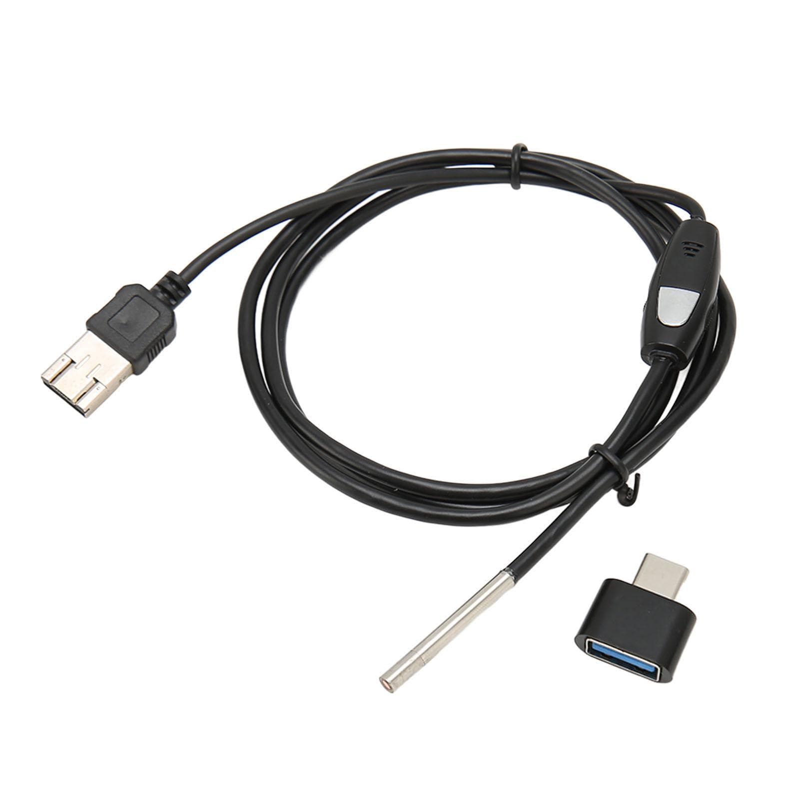 USB Endoscope 1080P 3.9mm Camera IP67 Waterproof Type C Industrial Borescope with 6 Dimmable LEDs