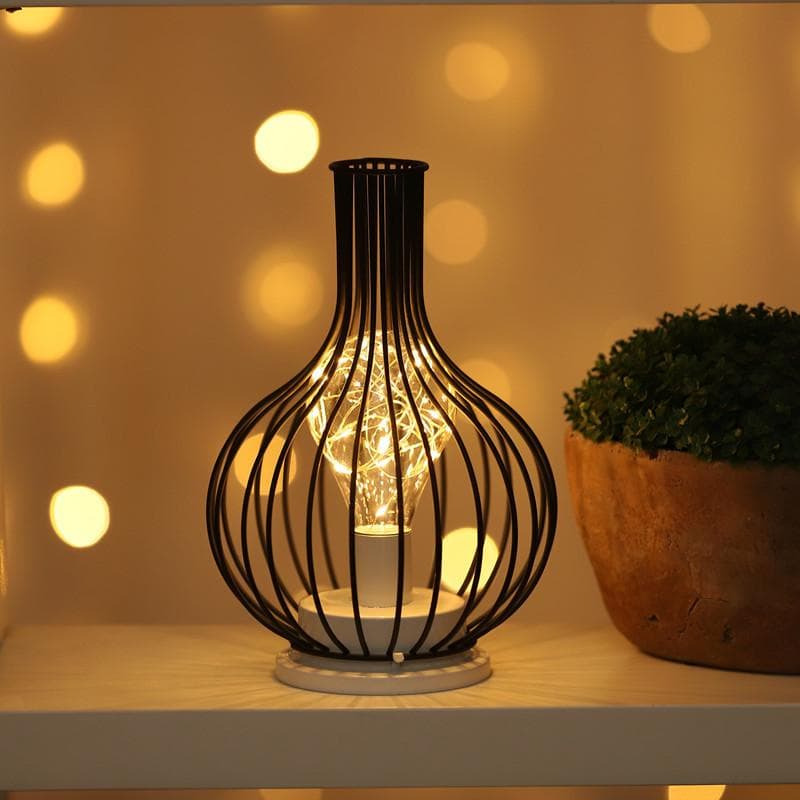 Art LED Table Lamp Reading Lamp Night Light Bedroom Bedside Lamp Desk Lighting Living Room Retro Classic Iron Home Decoration Wine decanter