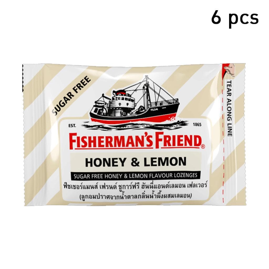 Fisherman's Friend Lozenges, Honey & Lemon, Sugar Free Honey & Lemon Flavour Lozenges, 25 g. x 6 /12 / 24 pcs 25 g. x 6 pcs