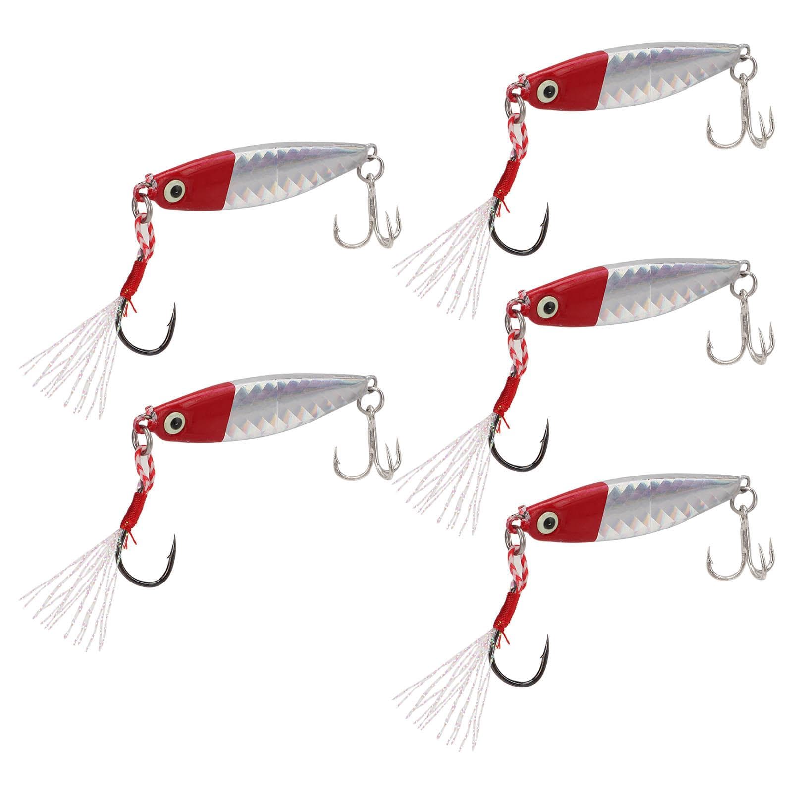5Pcs 15g Metal Vib Hard Fishing Lures Jigging Fishing Baits Artificial Hard Lure with Sequin Laser