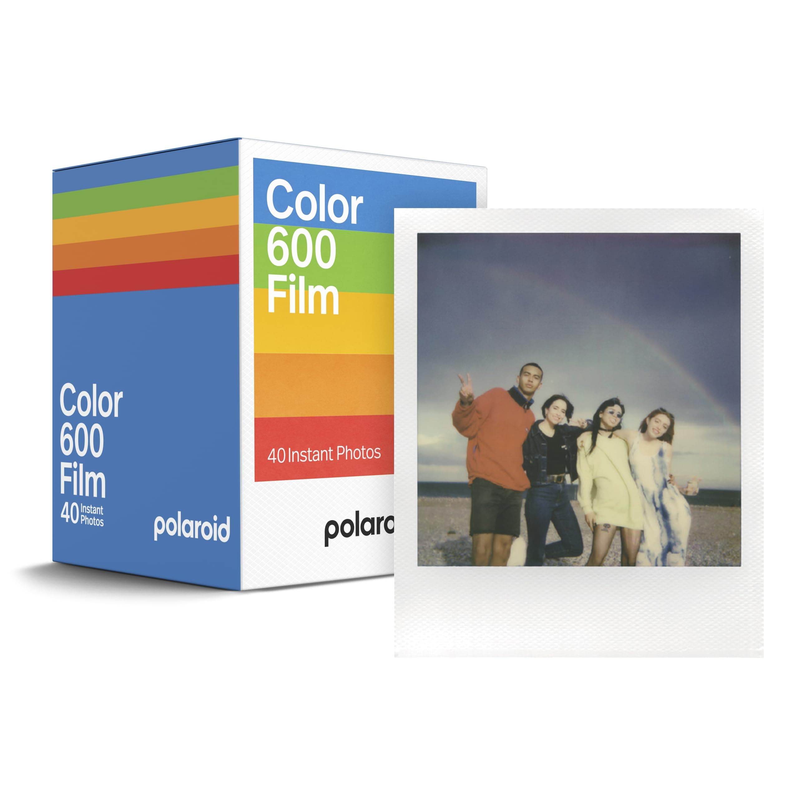Polaroid Instant Film, Color Film for 600-x40 Film Pack, 40 Sheets, White Frame (6013)