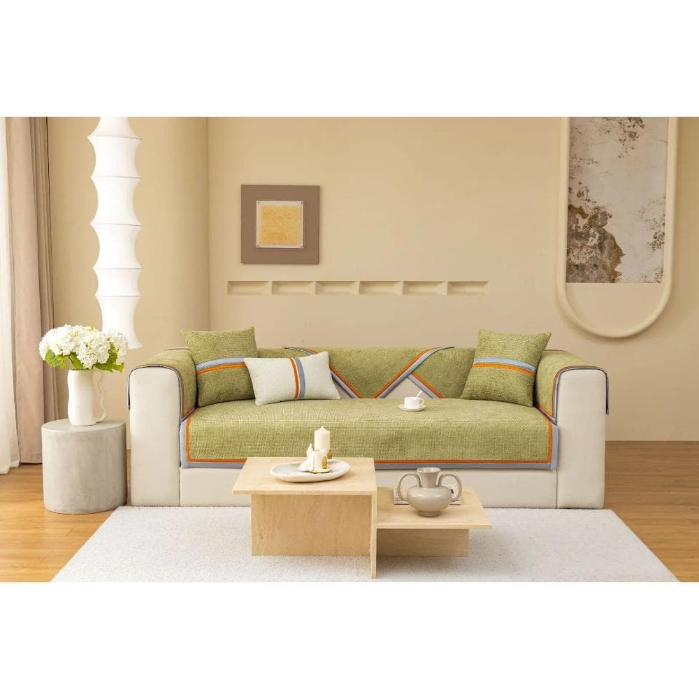 Solid Color Chenille Sofa Cover Four Seasons Universal Sofas Cushion for Living Room Non-slip Light Luxury Couch Cushion Decor 70x70cm 1pcs