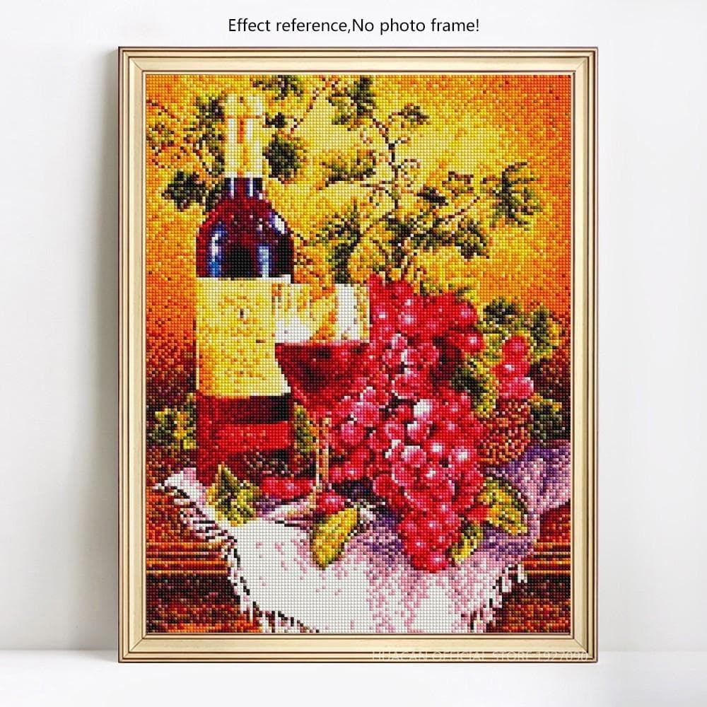 Diamond Painting Flowers Cross Stitch Diamond Embroidery Round Drill Beadwork Mosaic Diamond 20X30