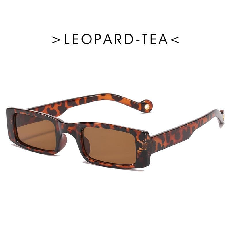 Fashion Vintage Small Frame Square Sunglasses Women Men Luxury Brand Designer Rectangle UV400 Travel Shades As Picture
