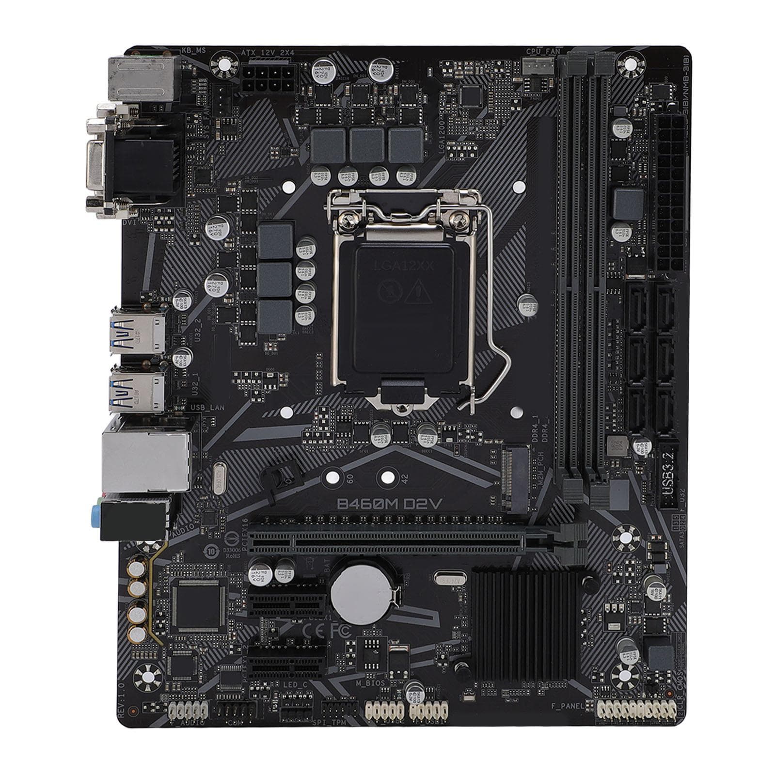 B460M D2V Motherboard M ATX DDR4x2 DIMM for LGA 1200 6xSerial ATA III 1xM.2 Slot Mainboard Supports
