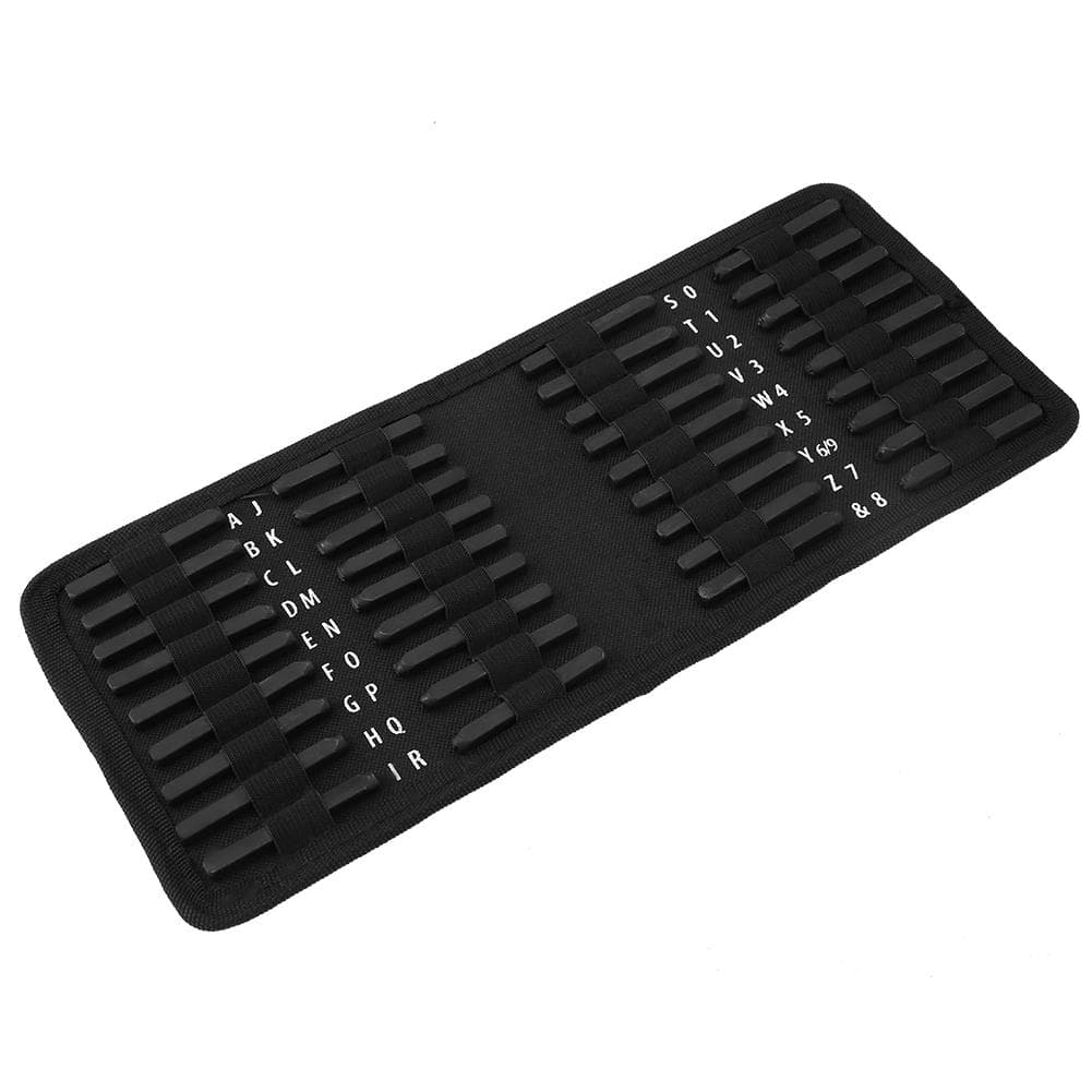 36pcsset 4mm Steel Alphabet Letter & Number Stamp Punch Die Tool Kit black