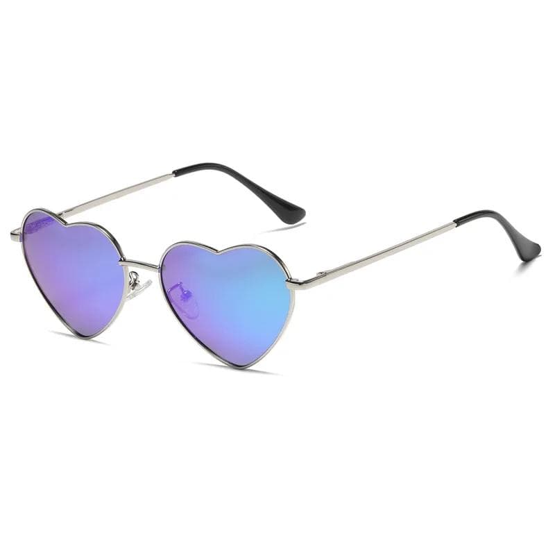 Retro Heart Sunglasses UV400 Protection Fashion Women Ultralight Colorful Eyewear Clear Lens As picture