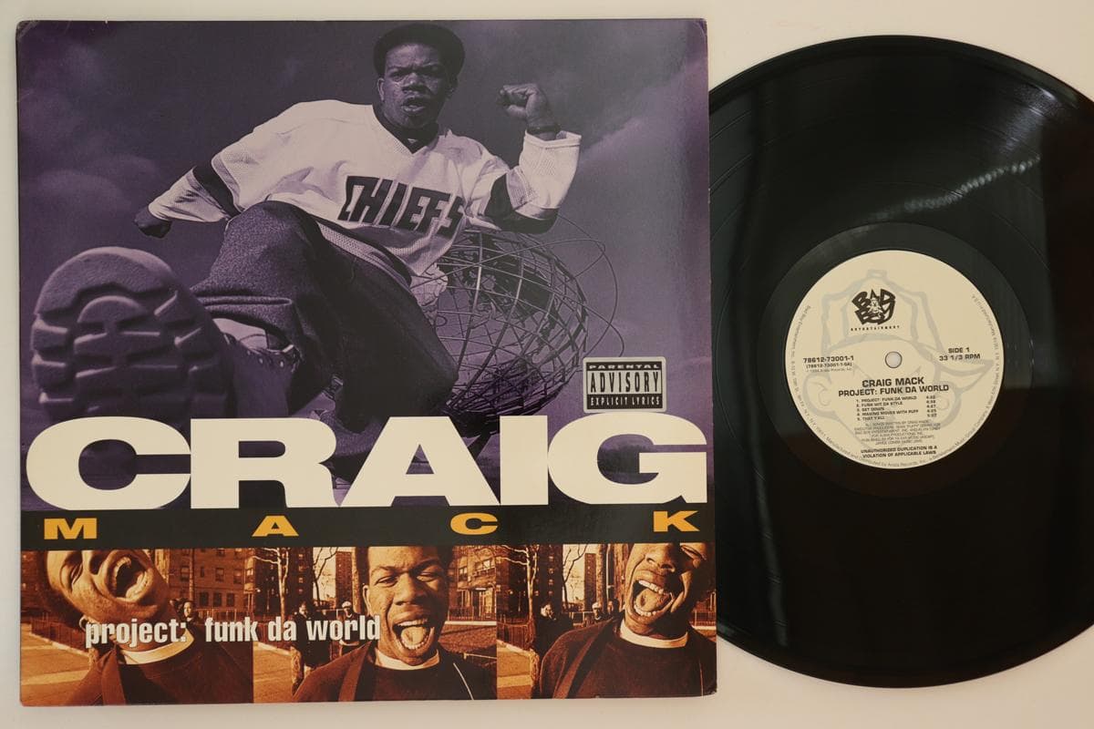 LP Record CRAIG MACK - Project: Funk Da World 78612730011 BAD BOY ENTERTA 1994 US Rap & Hip-Hop/R&B Used