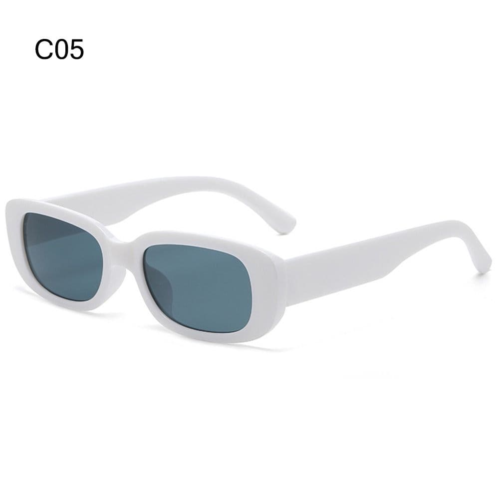 Trendy Y2K Square Frame Sunglasses Candy Color UV400 Protection Black Shades for Women Men