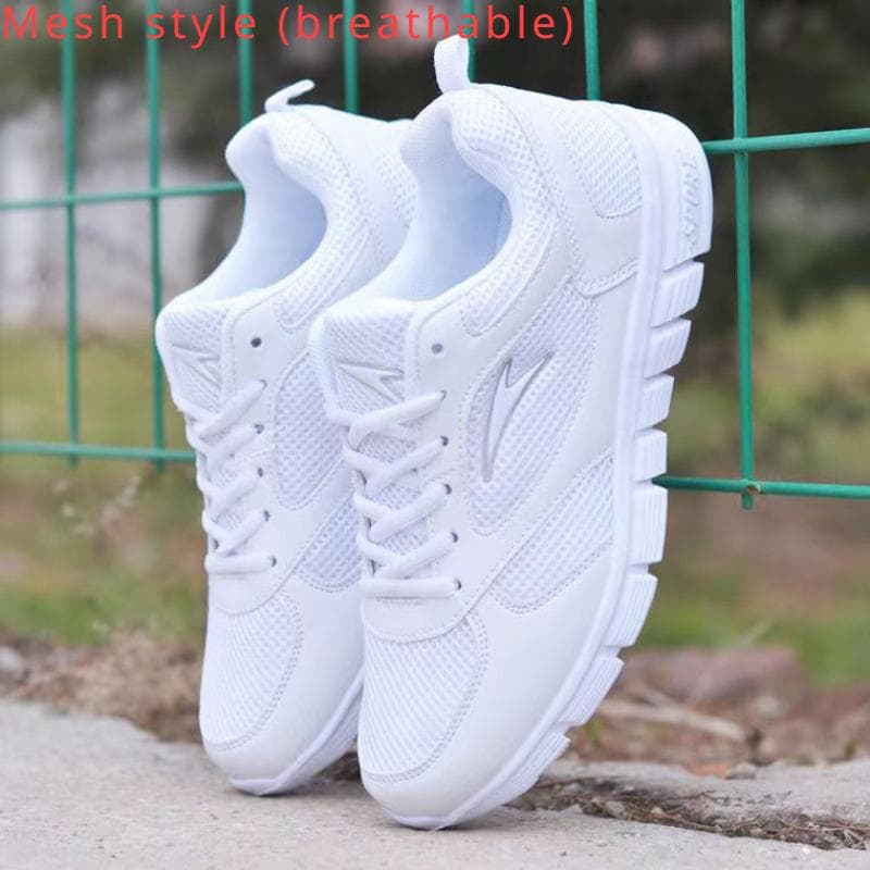 Spring and Autumn Leather Surface Sneakers Waterproof Casual Shoes White Running Shoes Student Fashionable Shoes White Sneakers Unisex Shoes Tennis 38 clear/white