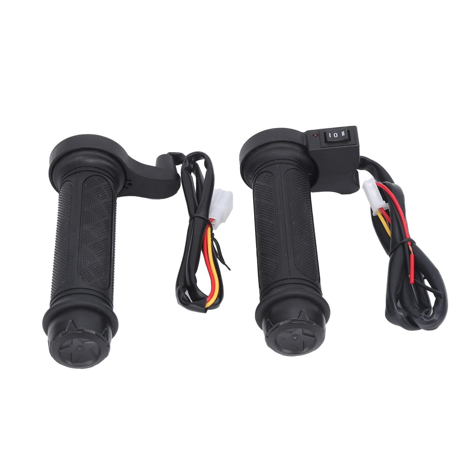 2pcs 12V Electric Heated Grips Adjustable Temperature Winter Hands Warmer for 78in Handlebar Black