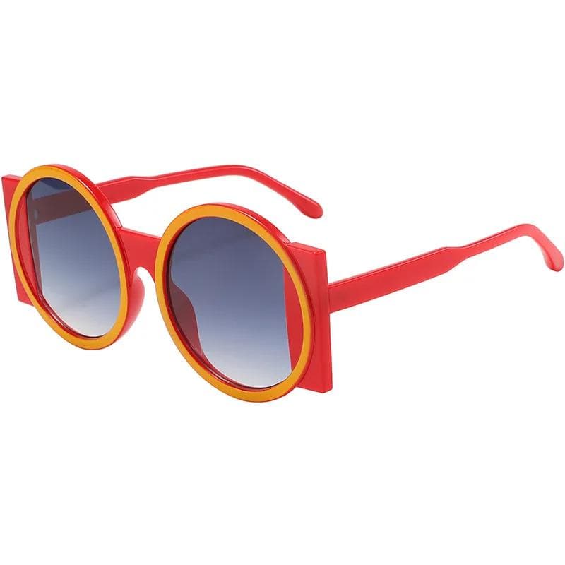 Fashion Unisex Large Frame Circular Sunglasses UV400 Protection Party Street Photography Funny Shades Eyewear